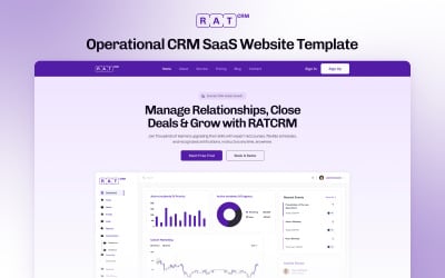 RATCRM – Modèle de site web CRM Nextjs