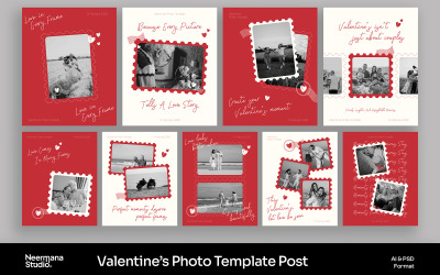 Red White Valentine Photo Instagram Post