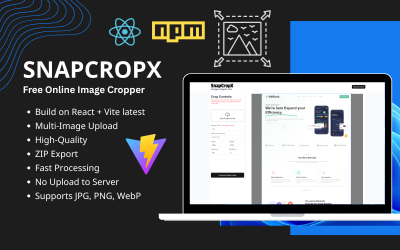 SnapCropX – React – bezplatný online ořezovač obrázků