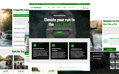 Todos los días de rafting - Tema de WordPress diseñado con Elementor