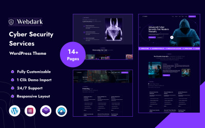 Webdark - Tema de WordPress para servicios de ciberseguridad