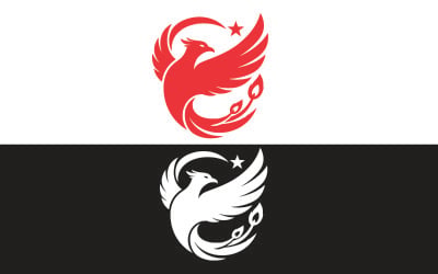 Celestial Phoenix Emblem in Dual Tones