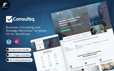 Consultiq - Sada šablon Elementor pro obchodní poradenství a strategii pro WordPress