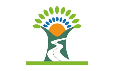 Eco Tree Path Logo for Environmental and Green Business