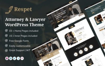 Respet - Tema de WordPress para abogados y consultores legales