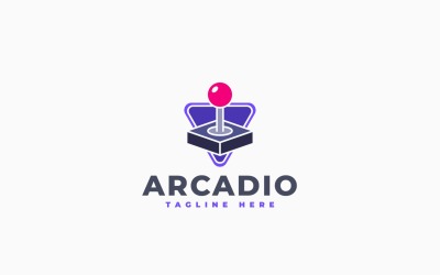 Retro Arcade Logo Template Design