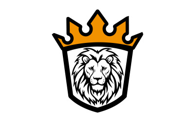 Royal Lion Crown Shield Logo for Luxury and Power Brand