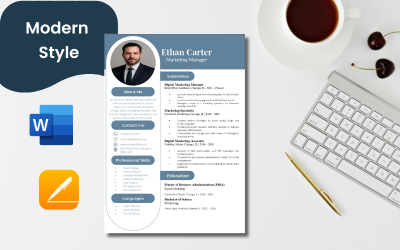 Talentio Modern Resume Bundle: 1-2 Page Templates, Cover Letter, Icons &amp;amp; Guides | DOCX/PAGES
