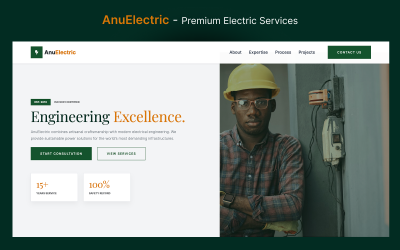 AnuElectric - Industrial Engineering &amp;amp; Electrical Services Landing Page