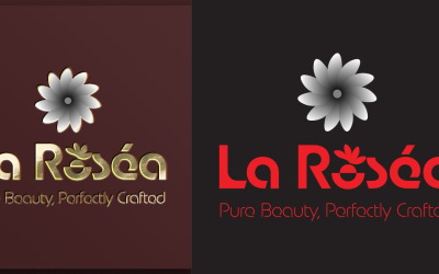 La Roséa, modern ve zarif bir çiçek logosudur.