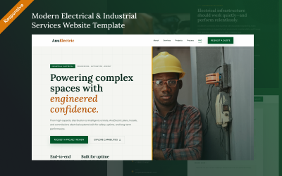 Responsive Landingpage für Industrie- und Elektrodienstleistungen