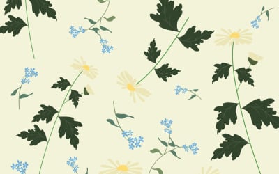 Modèle de motif floral printanier sans couture - Ornement d&amp;#39;été
