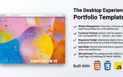 Techme – Die Portfolio-Vorlage für Desktop-Erlebnisse