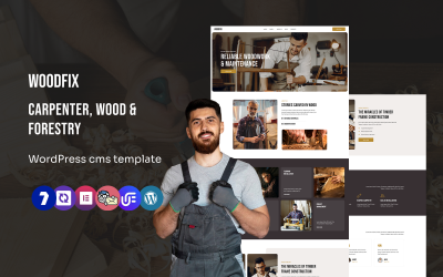 Woodfix - Famegmunkálás és ácsmunka többcélú WordPress Elementor sablon