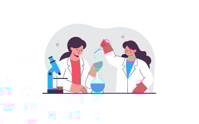 Mladé výzkumnice společně zkoumající zelenou chemii v laboratoři