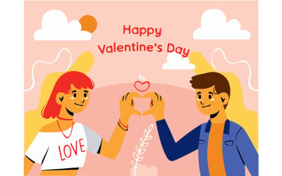 Una pareja formando un corazón con sus manos