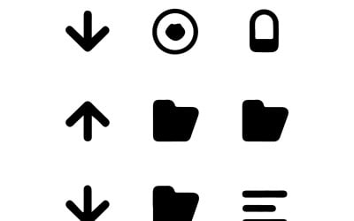 Monochrome UI Icon Sheet Clean App &amp;amp; Web Icon Collection