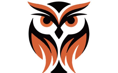 A minimal owl symbol icon