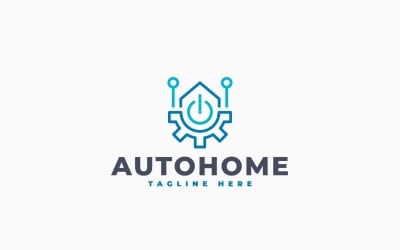 Automation Home Logo Template Design