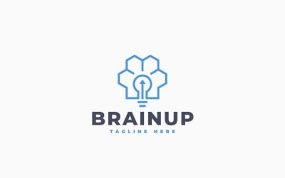 Brain Idea Logo Template Design