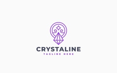 Elegant Diamond Crystal Logo Template Design