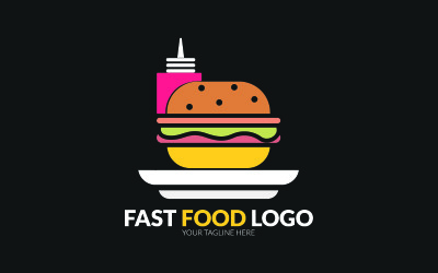 Fast food logo vector design fully editable high quality