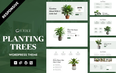 Folhagem - Tema Elementor para WordPress EcoSprout para Plantio de Árvores, Cuidados com Árvores e Natureza