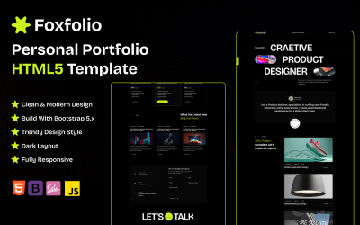 FoxFolio - Шаблон HTML для личного портфолио