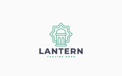 Islamisk lykta logotyp malldesign