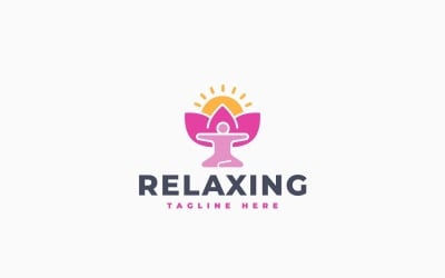Modèle de logo pour yoga relaxant