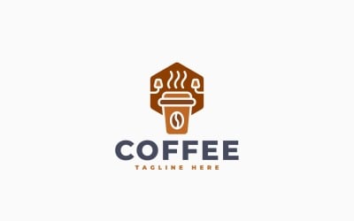 Modern Coffee Shop Logo Template Design
