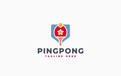 Ping Pong Logo Template Design