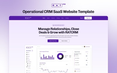 RATCRM – Elementor-sjabloon voor CRM- en SaaS-beheer