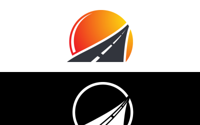 Road Logo Template Modern Travel and Transport