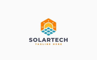 Шаблон дизайна логотипа Solar Tech