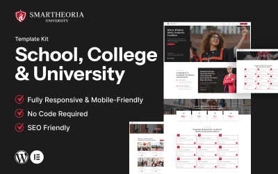 Smartheoria – Kit de modèles Elementor pour écoles, collèges et universités