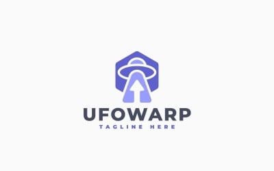 Spacecraft Alien Ship Logo Template Design