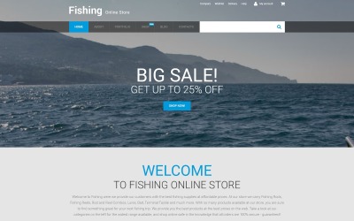 Fishing Online Store WooCommerce sablon 56017