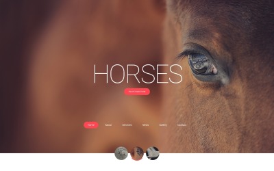 Hästar - Hästresponsiv kreativ HTML-webbplatsmall
