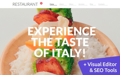 Italiensk restaurang MotoCMS webbplatsmall