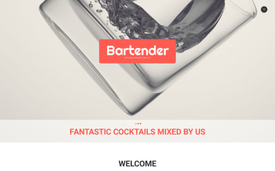 Modello di sito Web di cocktail barman