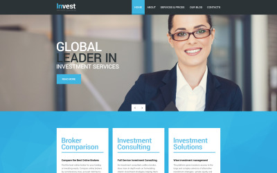 Modello Drupal Responsive #56069 "Invest"