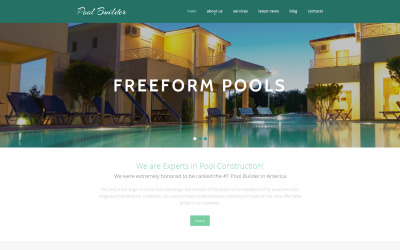 Moto CMS 3 šablona "Swimming Pool Moto CMS 3 Template" #56052