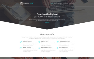 Översättningsbyrå webbplats mall