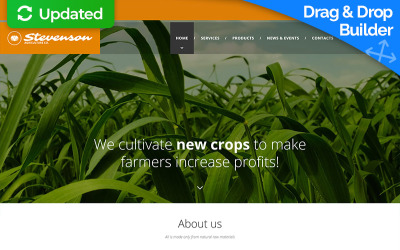 Plantilla Moto CMS 3 Responsive para Sitio de Agricultura #56002