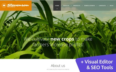 Plantilla Web MotoCMS Agricultura
