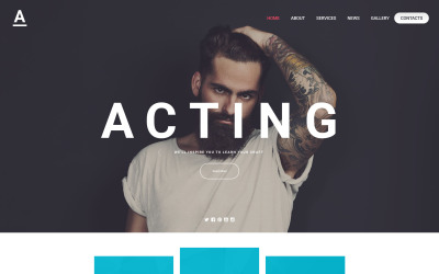 Plantilla web para sitio web de Acting Art