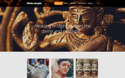 Plantilla web para sitio web de templo hindú