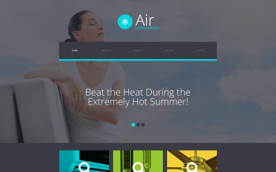 Plantilla Web Responsive para Sitio de Aire acondicionado #56071