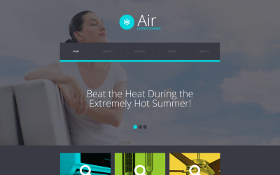 Responsieve websitesjabloon voor airconditioning